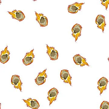 Pattern comet meteor cartoon vector Stock Illustration