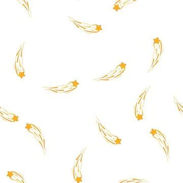 Pattern comet shooting star space cartoon vector Illustrazione stock