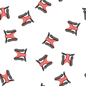 Pattern comfort back posture corrector cartoon vector Stock Illustration