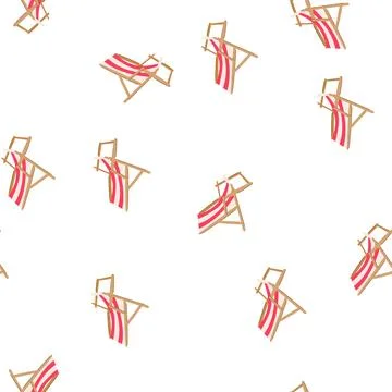 Pattern comfort deck chair cartoon vector 库存插图
