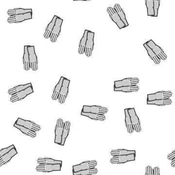 Pattern comfort leather gloves cartoon vector Stockillustratie