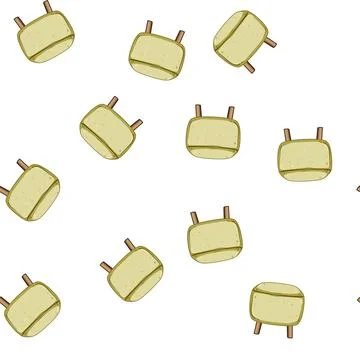 Pattern comfort pouf cartoon vector Stock Illustration