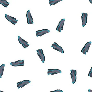 Pattern comfortable hiking boots male cartoon vector Stock Illustration
