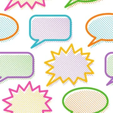 Pattern with comics bubbles. Stock-Illustration