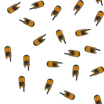 Pattern communication walkie talkie cartoon vector Illustrazione stock