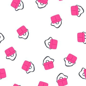 Pattern commuter messenger bag cartoon vector Stock-Illustration