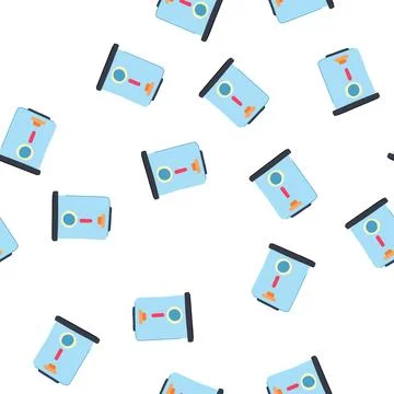 Pattern compact bottle warmer cartoon vector Stock Illustration