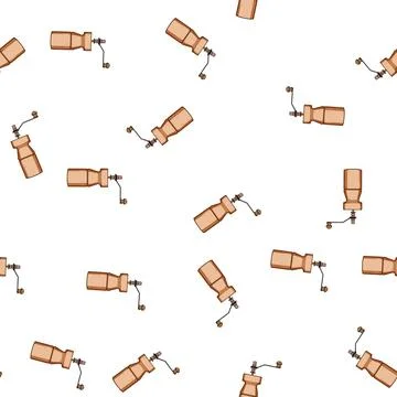Pattern compact manual coffee grinder cartoon vector Stock Illustration
