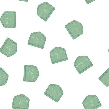 Pattern compact pocket cartoon vector Illustrazione stock