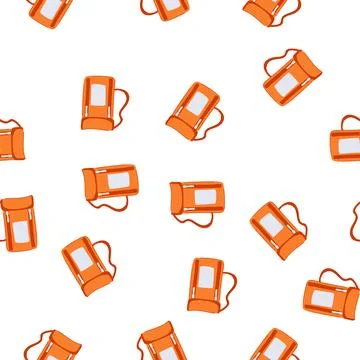 Pattern compact travel wallet cartoon vector Stock Illustration