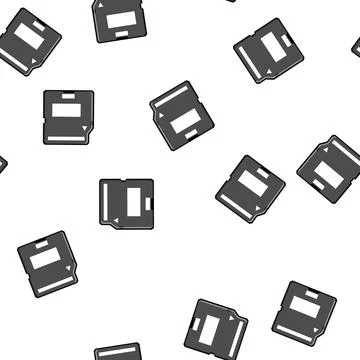 Pattern compatibility minisd card cartoon vector Stock Illustration