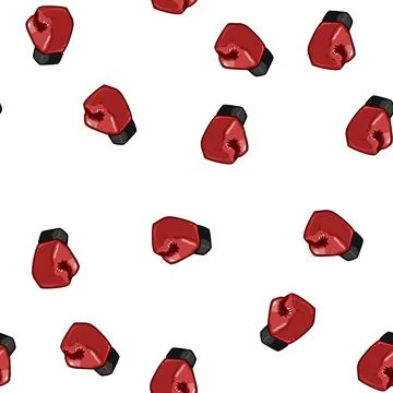 Pattern competition boxing gloves cartoon vector Illustrazione stock