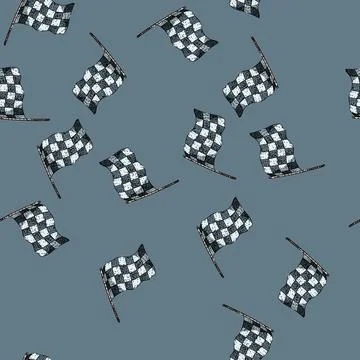 Pattern competition flag race sketch hand drawn Illustrazione stock