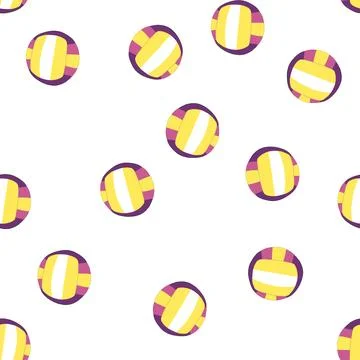 Pattern competition volleyball ball cartoon vector 库存插图