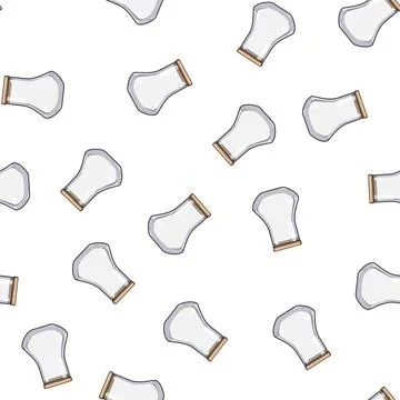 Pattern compostable eco friendly jar cartoon vector Illustrazione stock