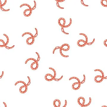 Pattern composting worm cartoon vector Stock Illustration