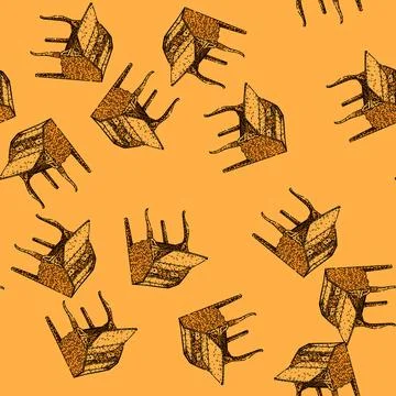 Pattern computer desk sketch hand drawn 스톡 일러스트