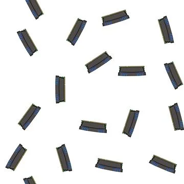 Pattern computer desktop memory cartoon vector Illustrazione stock