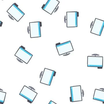 Pattern computer electronic whiteboard cartoon vector 스톡 일러스트
