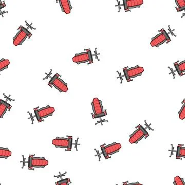 Pattern computer game chair cartoon vector 库存插图