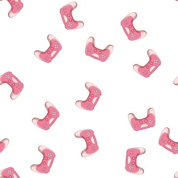 Pattern computer gamepad cartoon vector イラスト素材