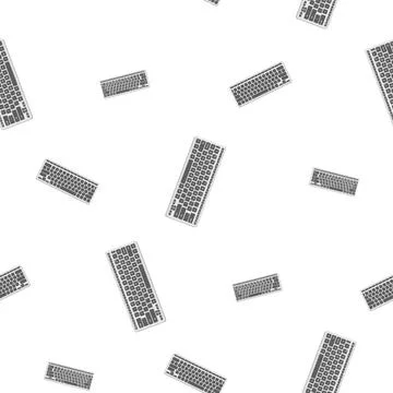 Pattern of computer keyboards, basic and numeric with symbols, gray. A modern Stock Illustration