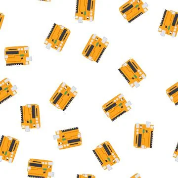 Pattern computer microcontroller cartoon vector イラスト素材