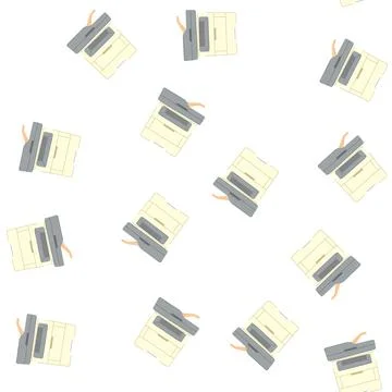 Pattern computer printer paper cartoon vector Illustrazione stock