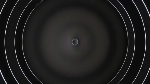 Pattern of concentric circles with a central point Stock Footage 338444841
