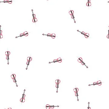 Pattern concert cello cartoon vector Stock Illustration