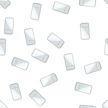 Pattern concert ticket white cartoon vector Stock Illustration