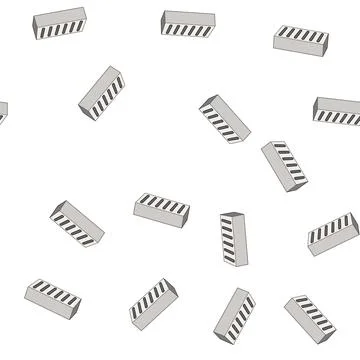 Pattern Concrete breeze block featuring multiple ventilation slots Illustrazione stock