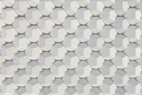 Pattern of concrete hexagonal elements イラスト素材