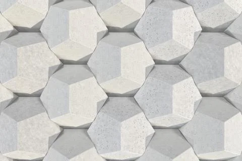 Pattern of concrete hexagonal elements 스톡 일러스트