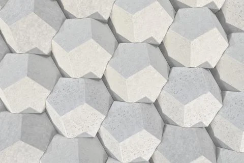 Pattern of concrete hexagonal elements 스톡 일러스트