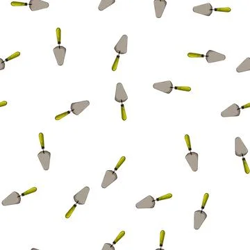 Pattern concrete trowel cement cartoon vector Stock Illustration