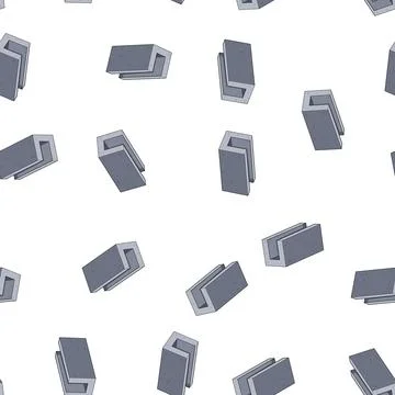 Pattern Concrete u block construction material for building foundations Illustrazione stock
