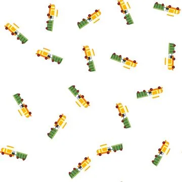Pattern conductor train toy cartoon vector Illustrazione stock