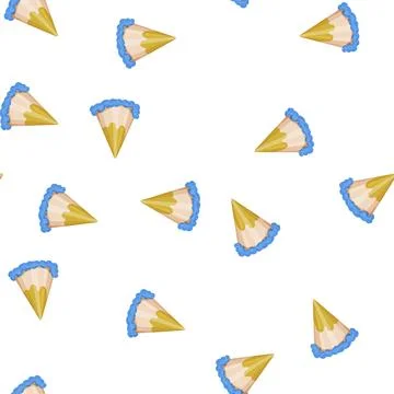 Pattern cone party hat cartoon vector Illustrazione stock