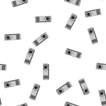 Pattern conference projector video cartoon vector Stock Illustration