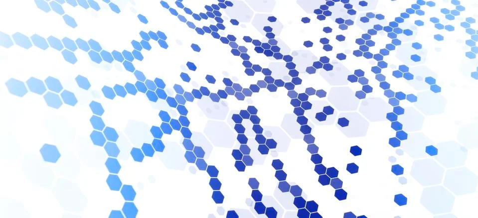 A pattern of connected hexagons on a white background 스톡 일러스트