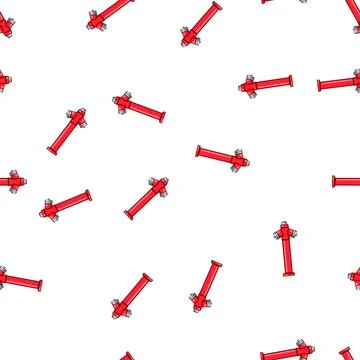 Pattern connection fire hydrant cartoon vector Stock Illustration