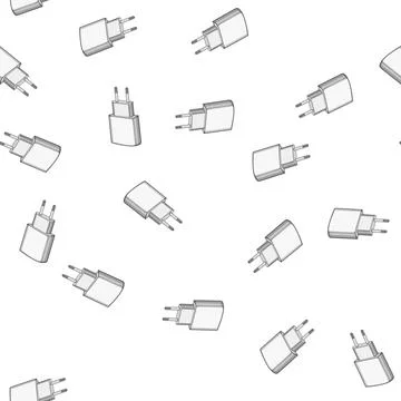 Pattern connection power adapter cartoon vector Stock Illustration