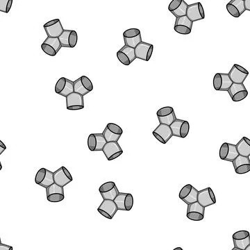 Pattern connector pipe elbow cartoon vector Stockillustratie