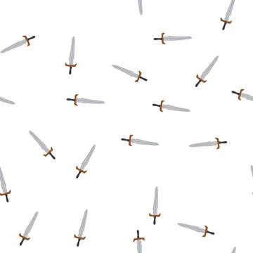 Pattern conquer viking sword cartoon vector Stock Illustration