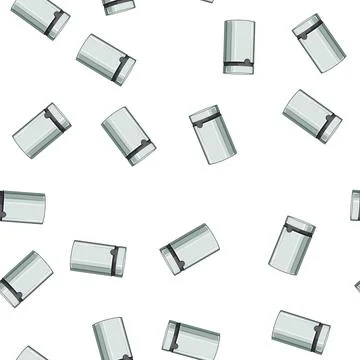 Pattern conserve metal tin can cartoon vector Ilustração Stock