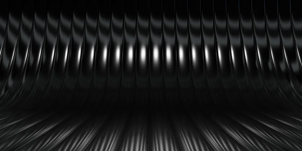 Pattern consisting of black metallic arches. repetitive round shapes. Modern Illustrazione stock