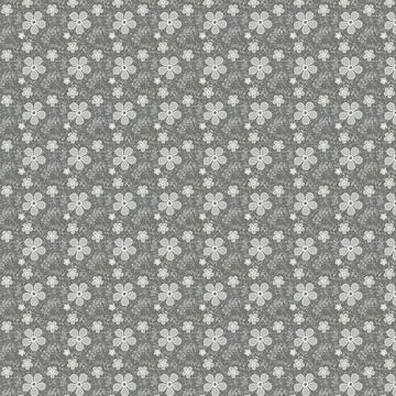 A pattern consisting of flowers, ovals, spots, and grid structures. 스톡 일러스트
