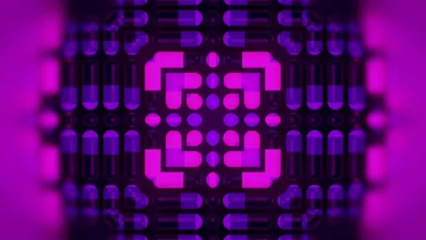 Pattern consisting of simple cylindrical figures. 3d rendering loop animation 4K Video stock 277572089