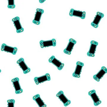Pattern console portable gaming device cartoon vector Stock Illustration